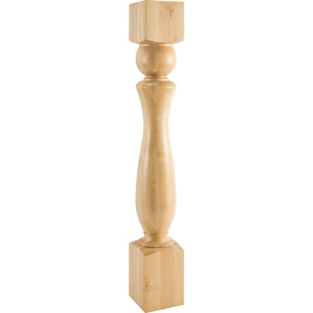 Hardware Resources 5" Wx5"Dx35-1/2"H Hard Maple Sphere Turned Post P81-5-HMP